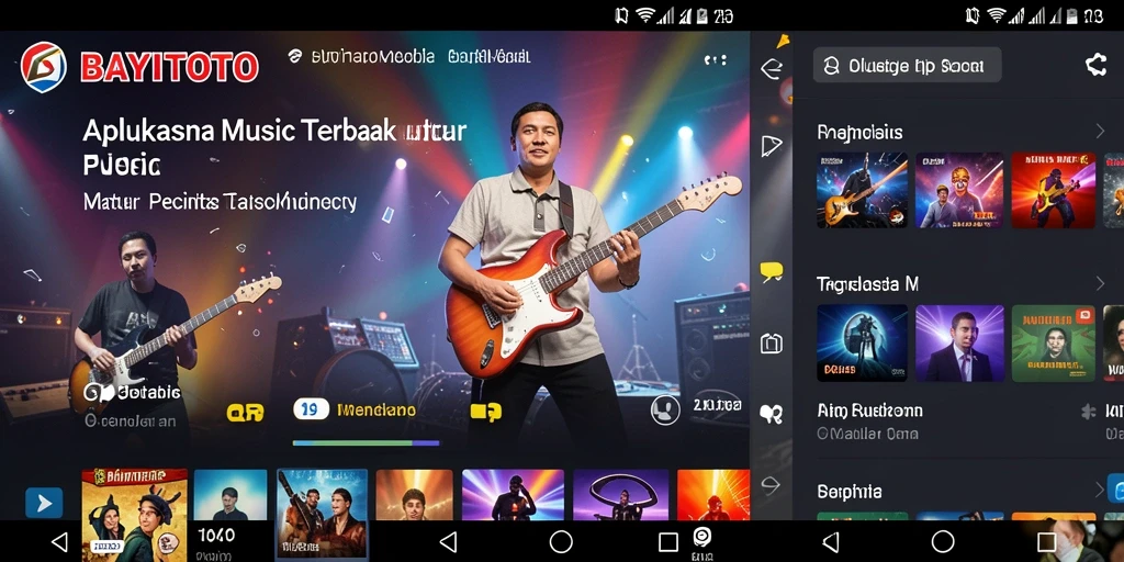 Tampilan gameplay interaktif dari aplikasi BAYITOTO yang menggugah semangat musik.
