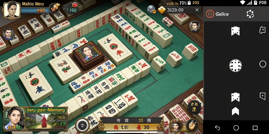Tangkapan layar gameplay menampilkan suasana seru bermain Mahjong.