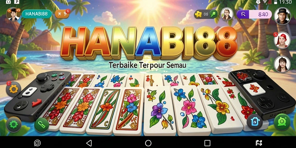 Tampilan gameplay seru dari HANABI88 di arena Domino.