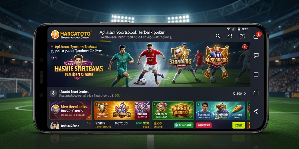 Tampilan menarik dari HARGATOTO yang menampilkan fitur taruhan olahraga.