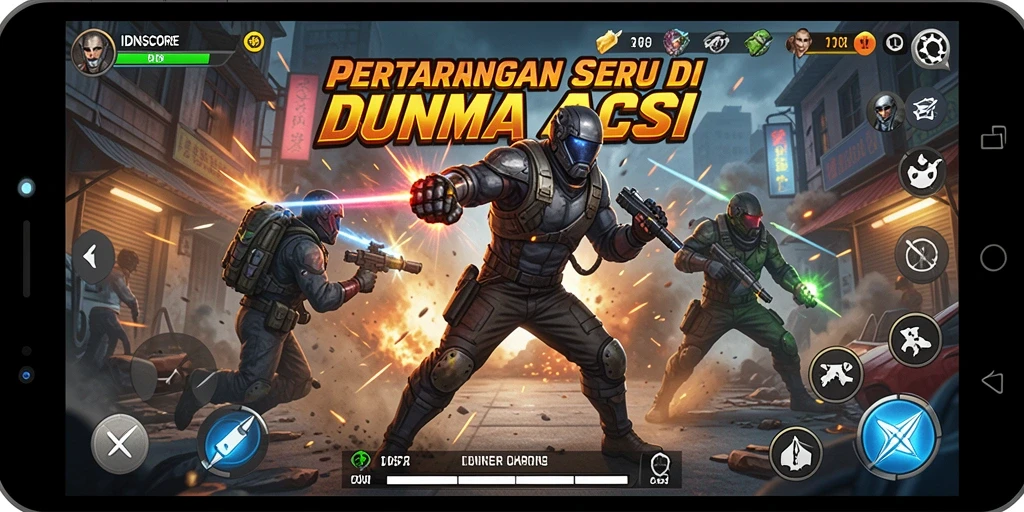 Tampilan gameplay seru di IDNSCORE dengan aksi yang mendebarkan.