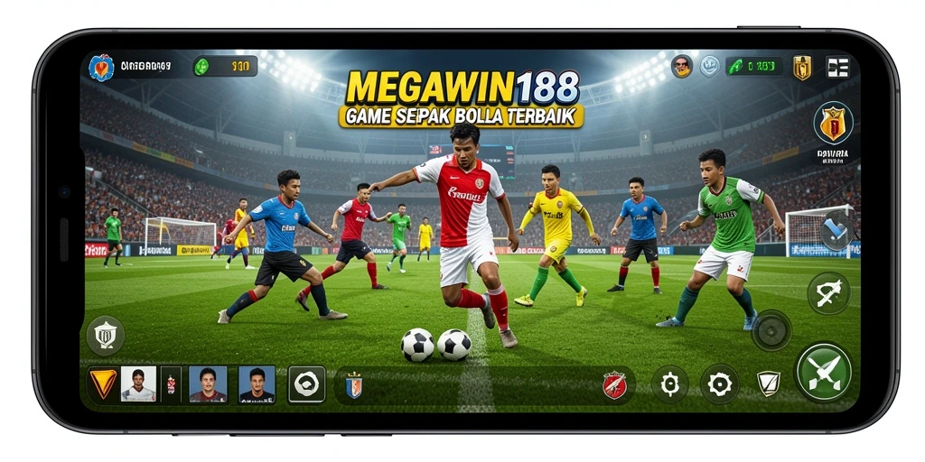 Gameplay mendebarkan di lapangan sepak bola MEGAWIN188.