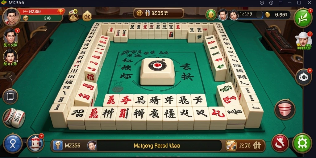 Tampilan gameplay MZ356 yang menarik dalam aksi Mahjong.