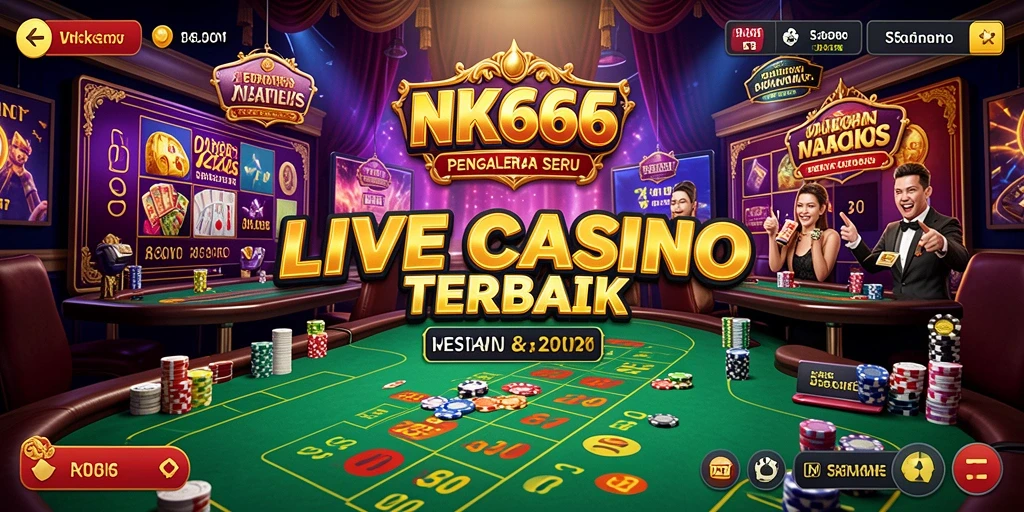 Tampilan gameplay Live Casino yang mendebarkan di NK666.