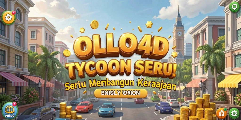 Tampilan seru dari gameplay OLLO4D saat membangun kerajaan bisnis.