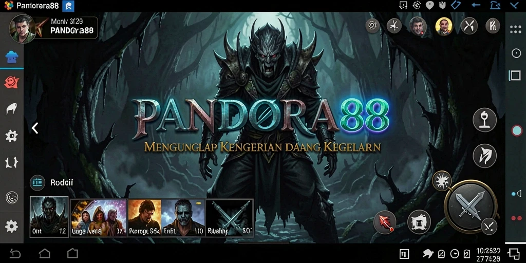 Screenshot gameplay PANDORA88 menampilkan suasana menyeramkan dan menegangkan.