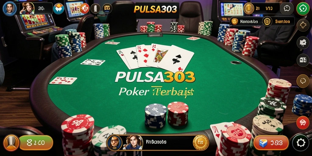 Tampilan gameplay seru saat bermain Poker di PULSA303.