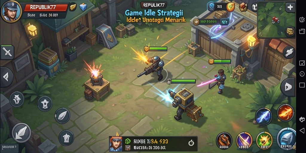 Tampilan gameplay menarik dari REPUBLIK77 yang penuh strategi.