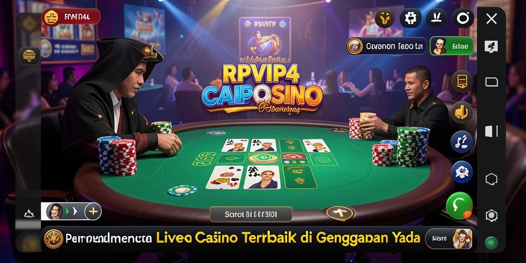 Gameplay RPVIP4 yang menampilkan dealer profesional dan permainan menarik.