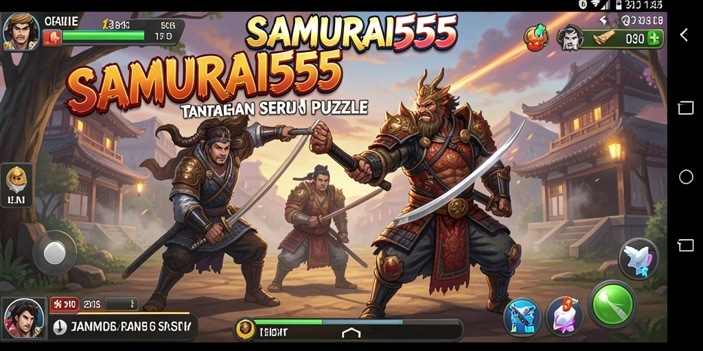 Screenshot gameplay <strong>SAMURAI555</strong> yang menampilkan tantangan puzzle yang mendebarkan.