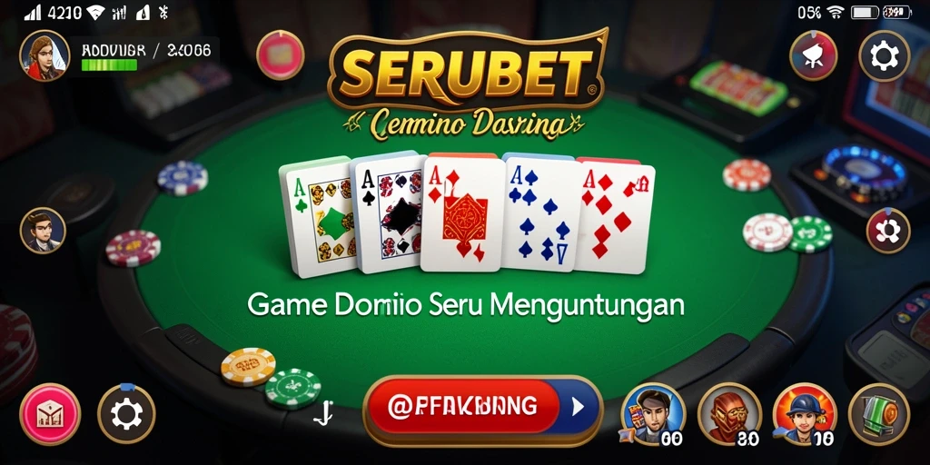 Screenshot gameplay SERUBET yang menampilkan keseruan bermain Domino.