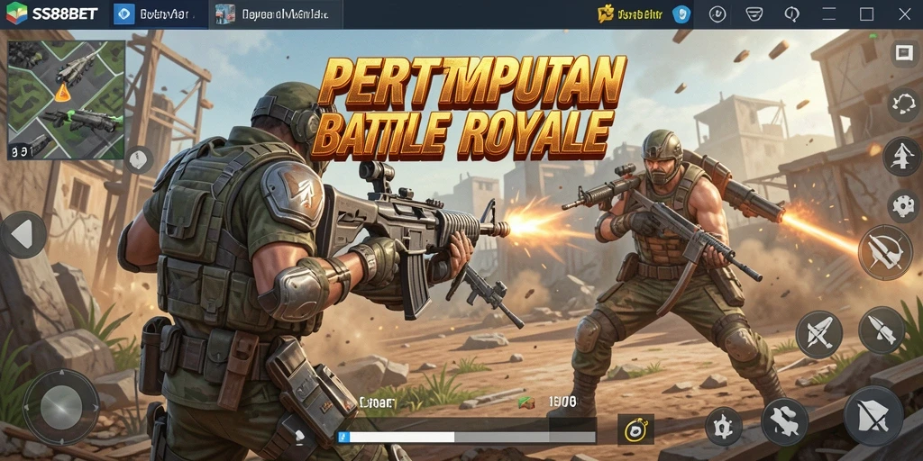 Tangkapan layar menampilkan aksi mendebarkan dalam game Battle Royale.