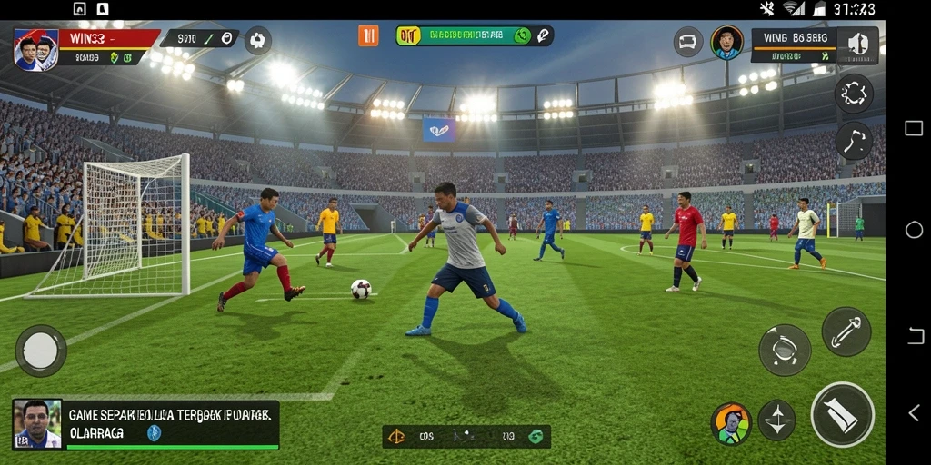 Screenshot gameplay <strong>WIN33</strong> menunjukkan aksi seru sepak bola.