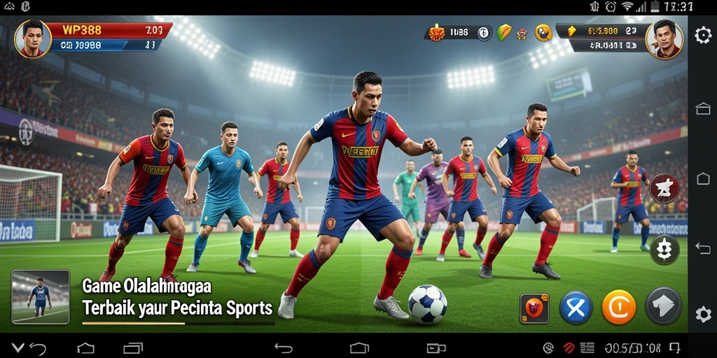 Screenshot dari gameplay WP888 menunjukkan aksi seru dalam pertandingan olahraga.